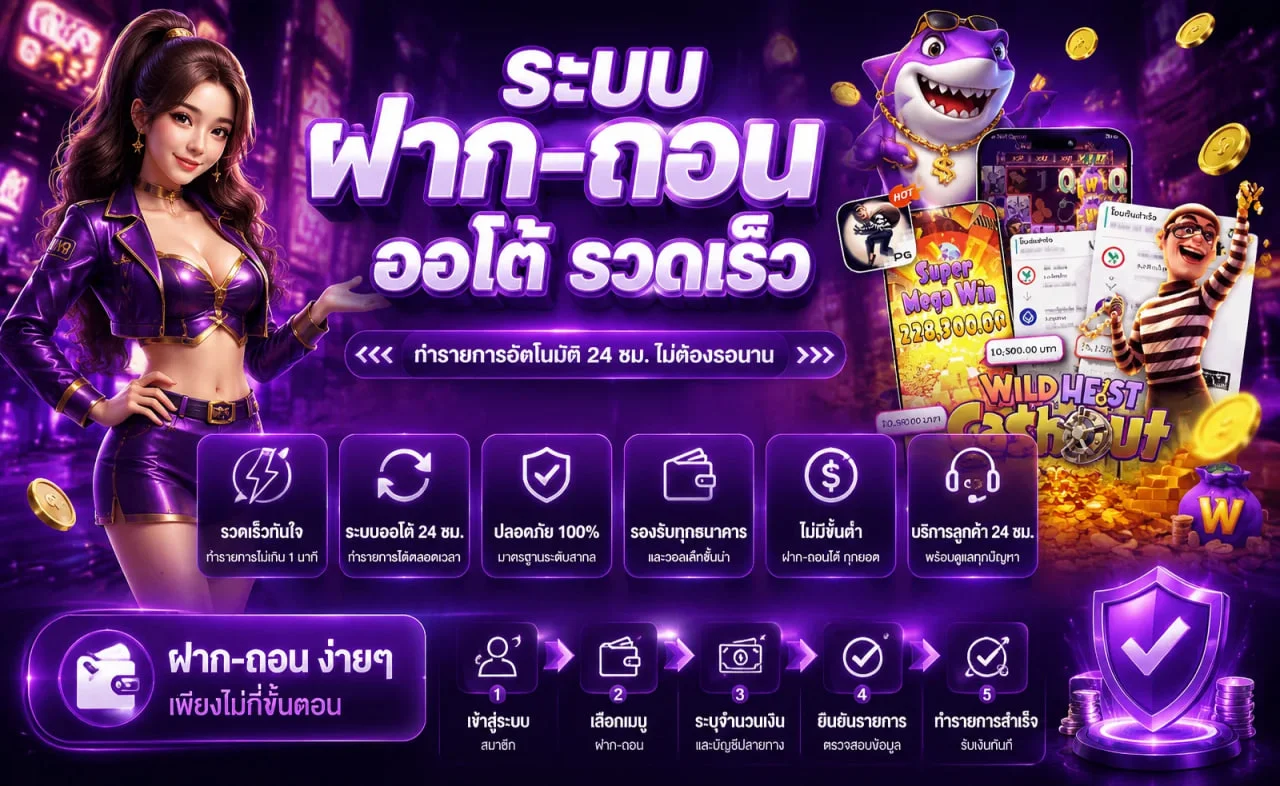 ระบบฝากถอนออโต้ VPM44 รองรับทุกธนาคาร